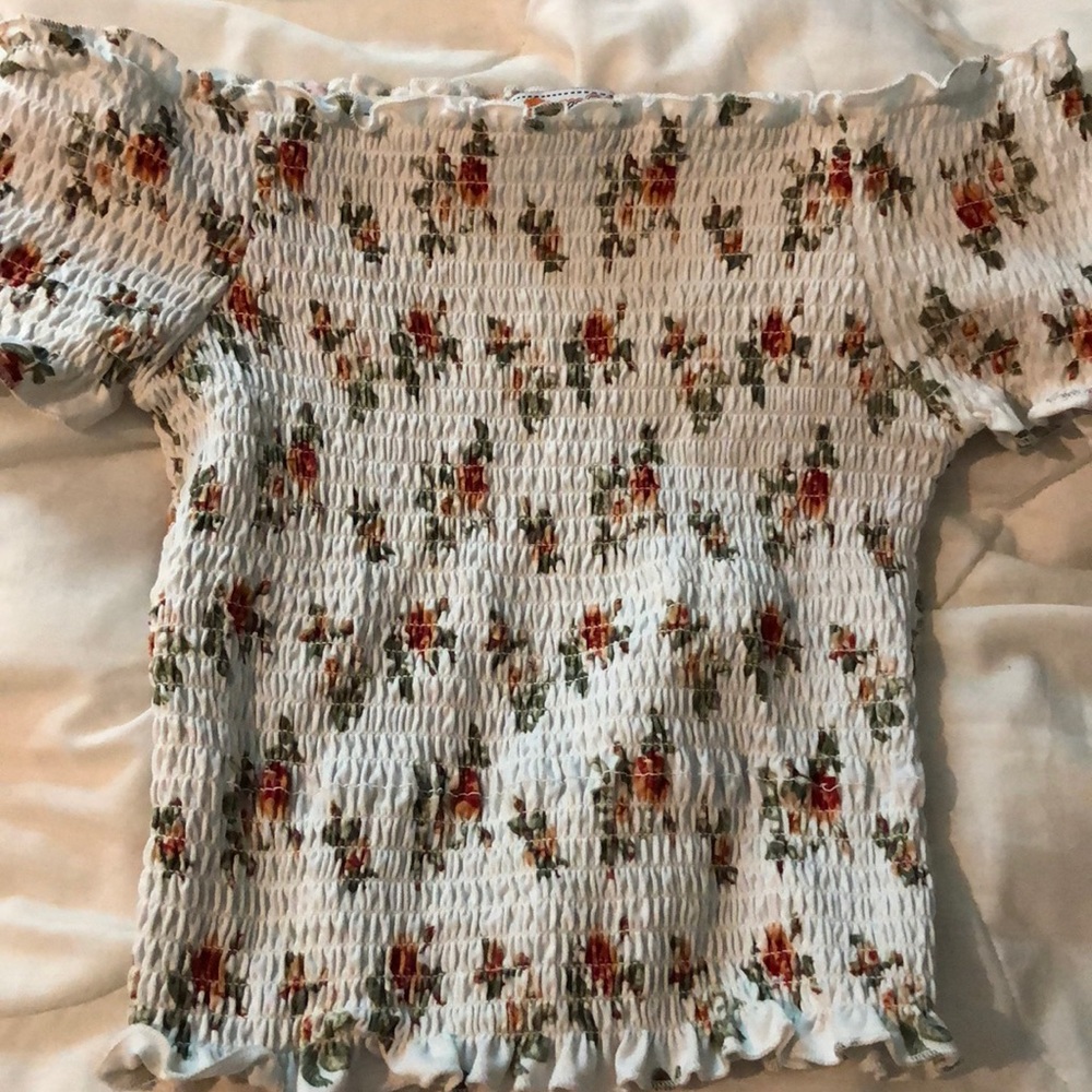 flower off the shoulder blouse